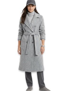 Nine West Tie Waist Double Breasted Trench Coat